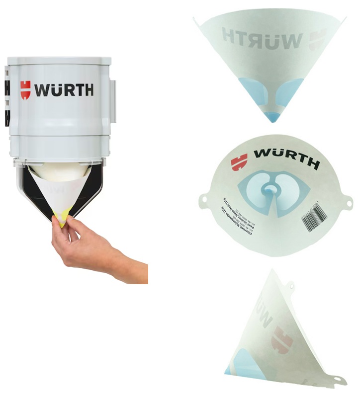 ASST. PAINT STRAINER 125MY WITH  FILTER DISPENSER